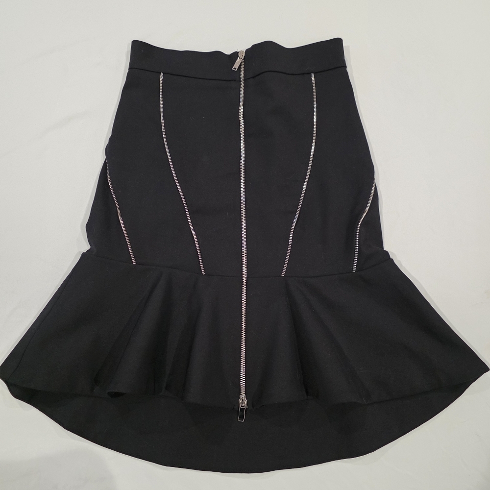 ZARA Fluted Zipper Trumpet Skirt S